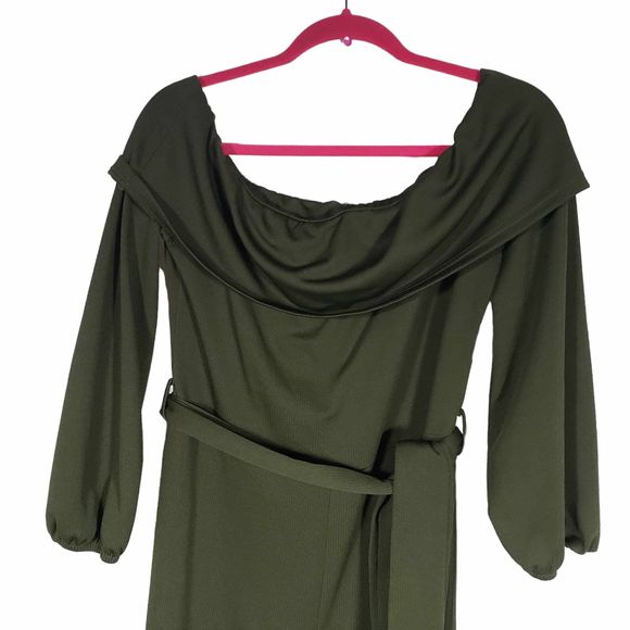 Army Green Unbranded One Piece Belted Jumpsuit *Medium/Large* see Measurements - Picture 3 of 6